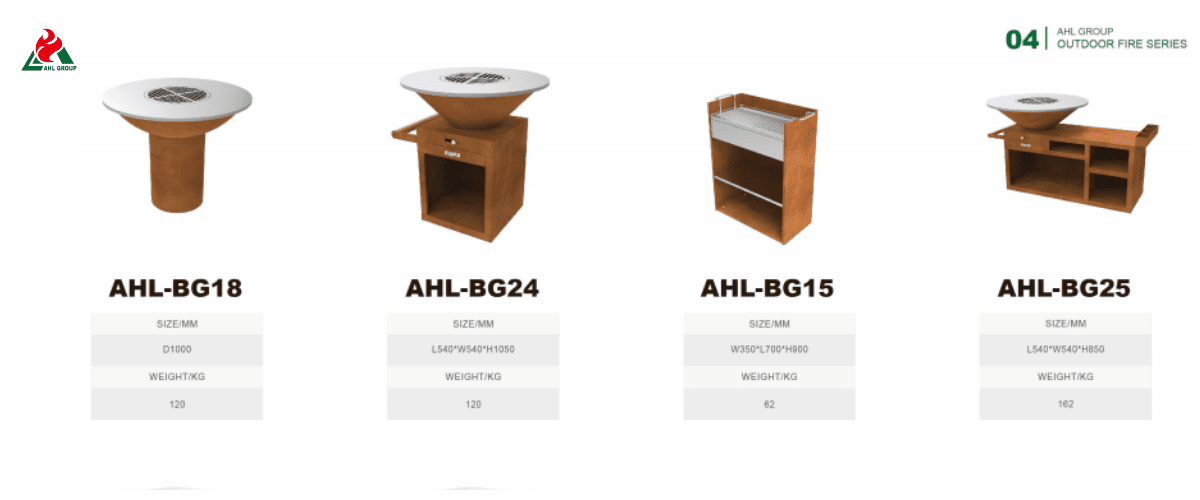 AHL Corten BBQ Grill Supplier